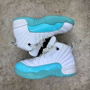 Nike PS size 13c Air Jordan 12 Light aqua retro white blue pre school kids OG TD